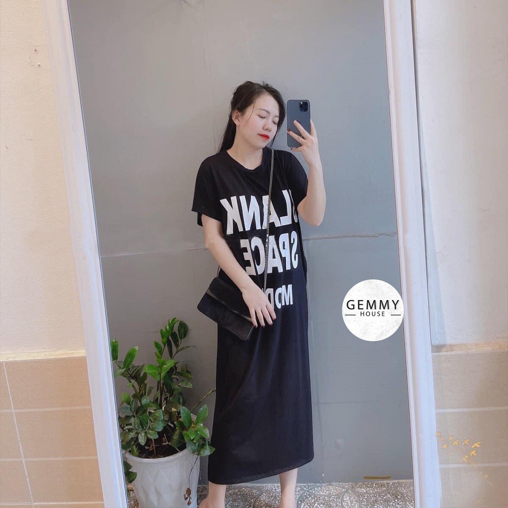 [Mã FAMAYWA2 giảm 10K đơn 50K] Váy xuông dài, đầm suông bầu chất cotton Gemmy House in chữ Blank | BigBuy360 - bigbuy360.vn