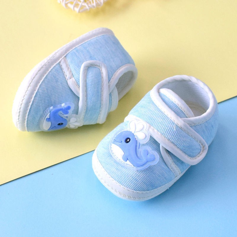 WALKERS Giày Vải Cotton Đế Mềm Hoạ Tiết Hoạt Hình Cho Bé Tập Đi