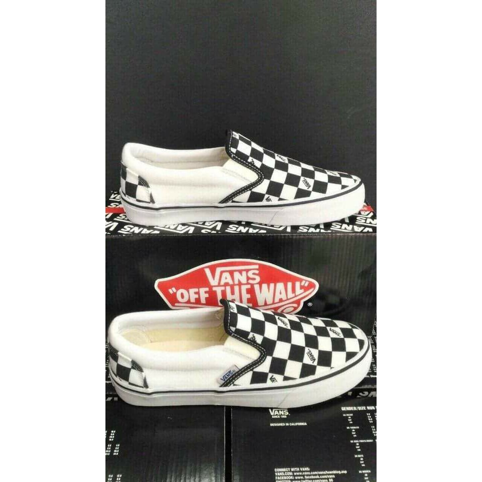 [Mã FAMINI245 giảm 10k đơn từ 20k] Giày Thể Thao Đen Trắng, Giày lười Caro Đen Trắng | BigBuy360 - bigbuy360.vn