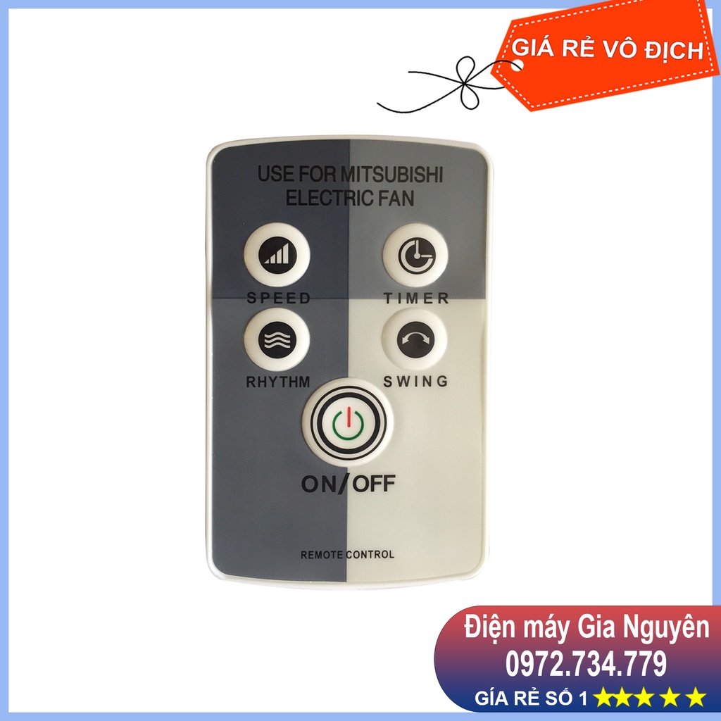 Điều Khiển Remote quạt MITSUBISHI Dùng cho quạt cây và quạt treo tường