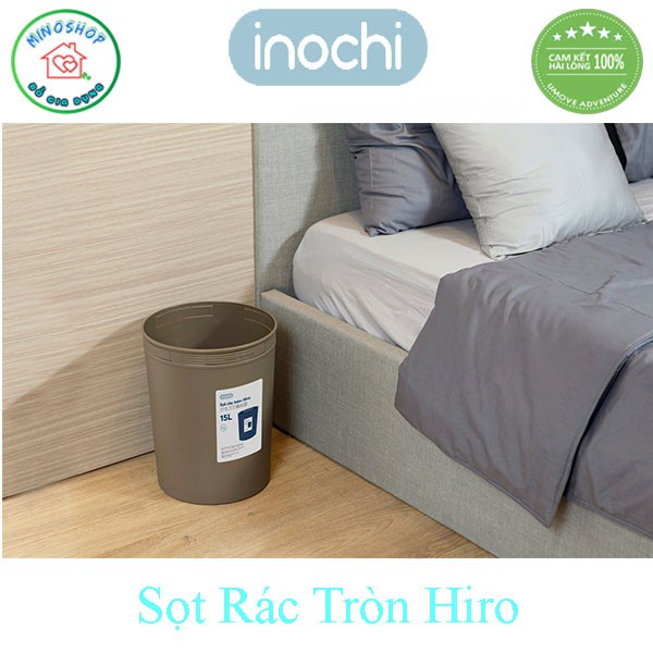 Sọt Rác Tròn Hiro 5L 10L 15L Có Móc Cài Túi Tiện Lợi, Sọt Đựng Rác Gia Đình, Văn Phòng, Khách Sạn