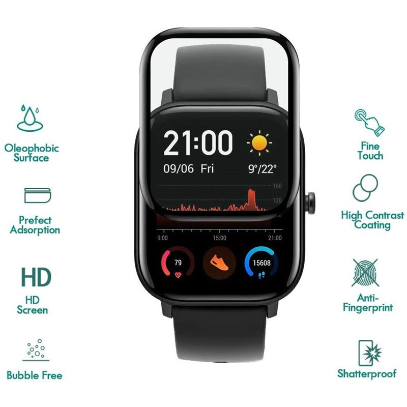 Miếng dán bảo vệ màn hình 3D cho Huami Amazfit Bip U pro Xiaomi Amazfit Bip S GTS 2 Mini