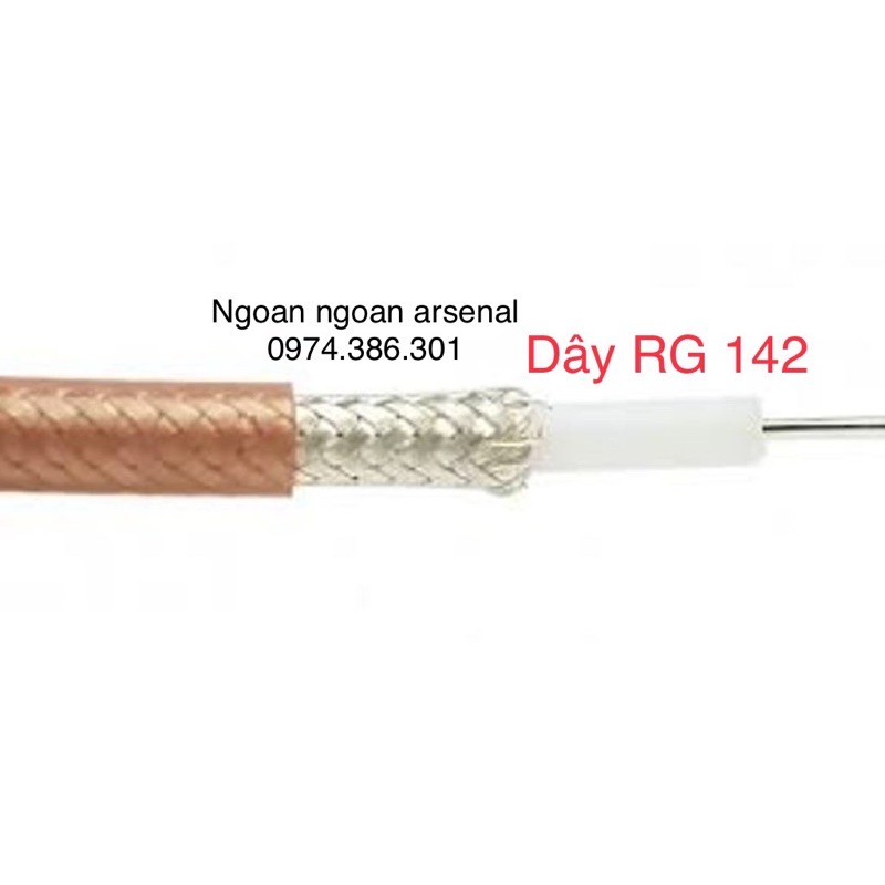 [Mã ELFLASH5 giảm 20K đơn 50K] dây tín hiệu mạ bạc RG 142 và RG 400 coaxial 50 Ohm. báo giá 1 mét