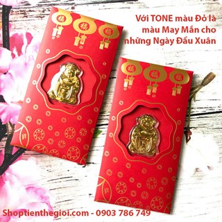 [Giá Rẻ] Bao Lì Xì Thần Tài Mạ Vàng - Quà tặng dành cho dịp tết 2020 - TMT Collection TMT-COLLECTION