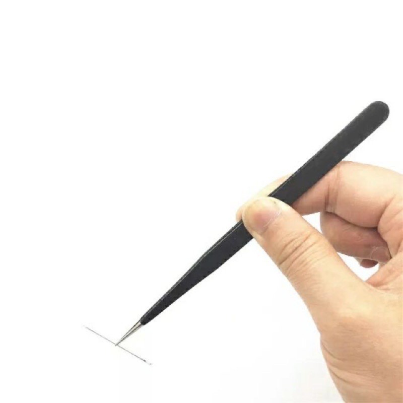 Nhíp gắp đá,gắp mi, sticker. Màu đen- trắng