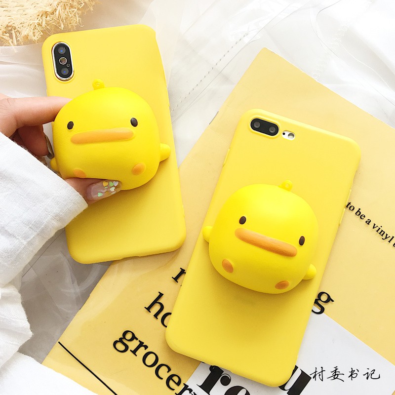 Ốp Lưng Có Chi Tiết Chú Vịt Xinh Xắn Cho Apple X 7 / 8 / 6splus