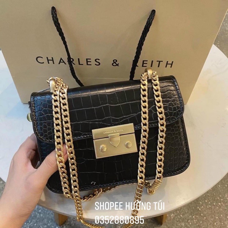 Túi da rắn khoá size 18 dáng hộp chất đẹp(không hộp) | BigBuy360 - bigbuy360.vn