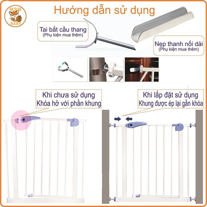 95-104cm thanh chắn cửa, chắn cầu thang 95-104cm