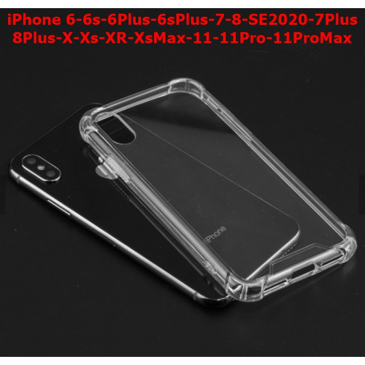 Ốp lưng iPhone dẻo Trong suốt Chống sốc