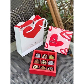 Chocolate Truffle quà tặng valentine ý nghĩa cho người yêu và người thân socola tình yêu gồm hộp + thiệp + túi