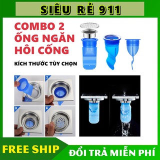 Combo 2 Bộ Ống Chặn Mùi Hôi Cống Có Chia Kích Thước Tự Chọn