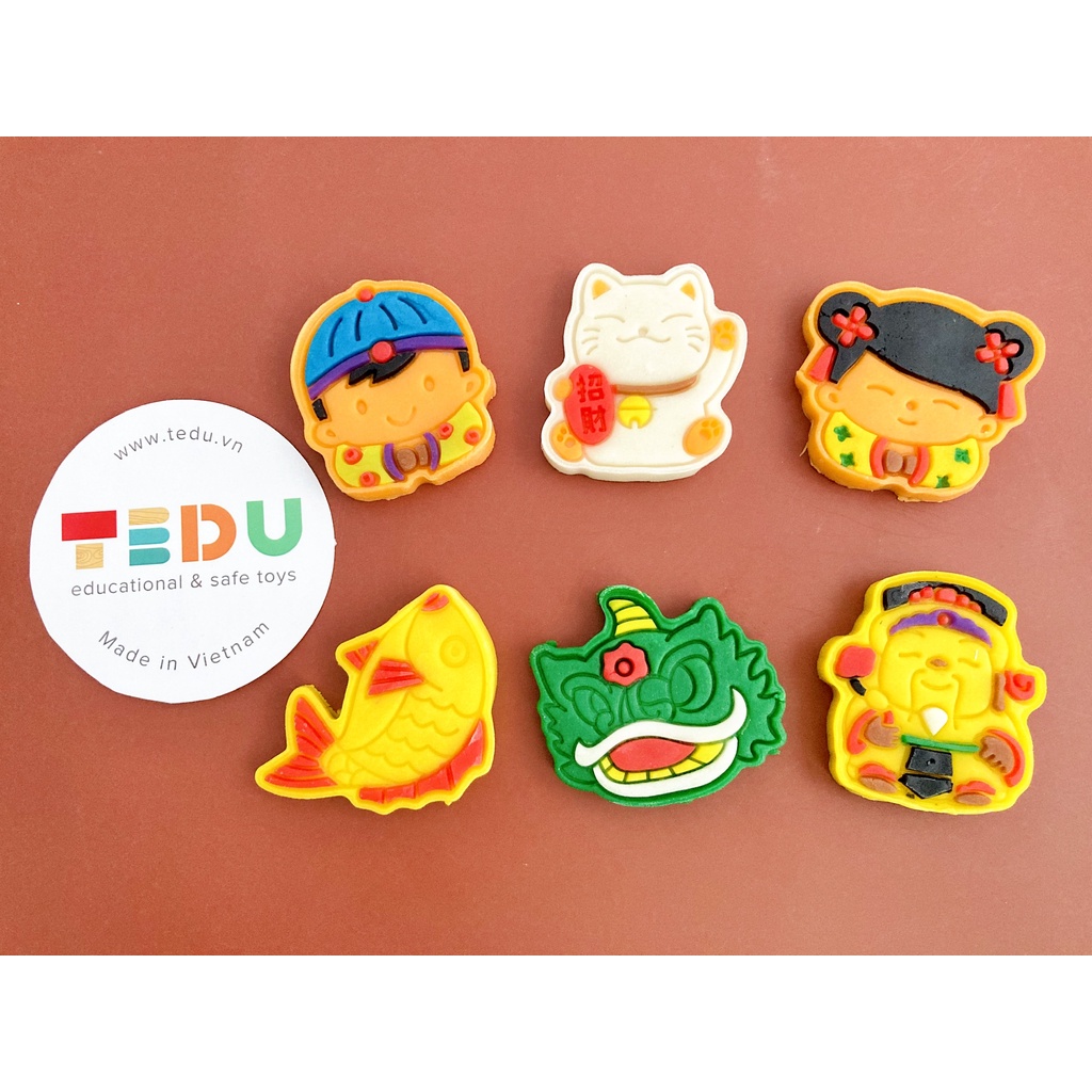 Bột nặn đất nặn an toàn TEDU - Combo chủ đề Long Phụng sum vầy