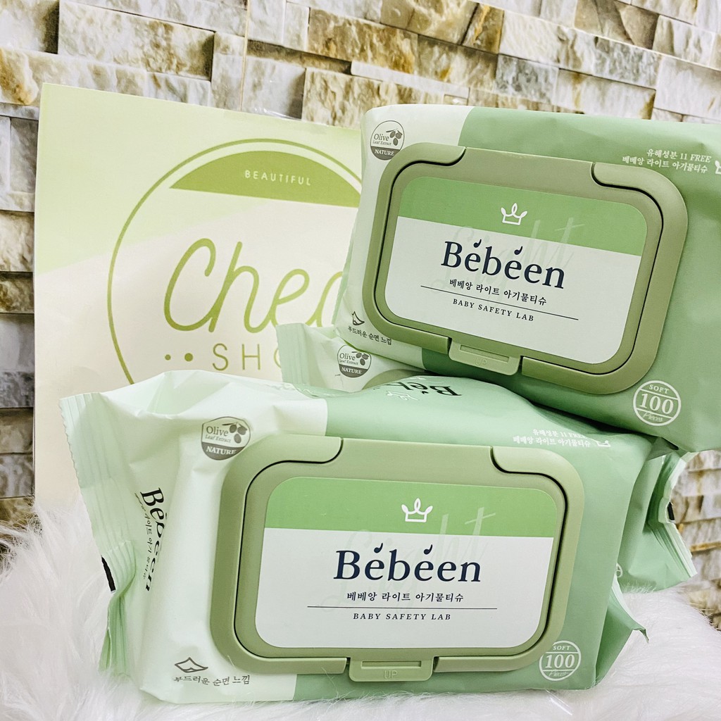 Khăn ướt Bebeen Hàn Quốc 100 tờ không mùi