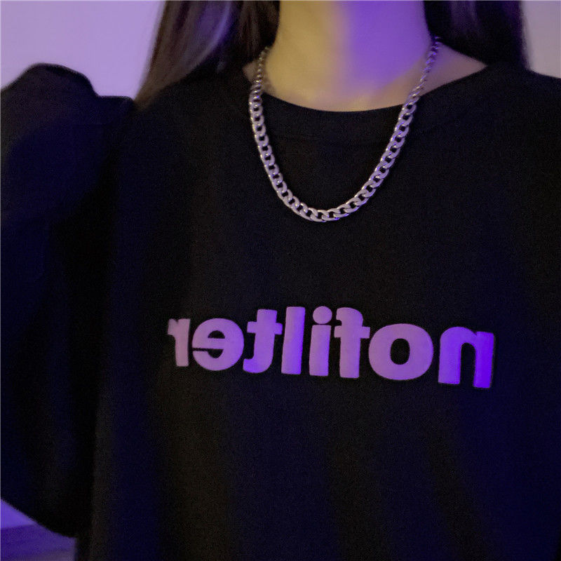 Dây Chuyền Thép Titan 19114 Phong Cách Harajuku Đường Phố Hàn Quốc Dễ Phối Đồ