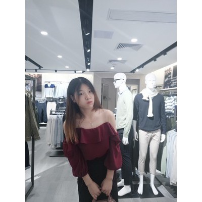 CÓ SẴN - Áo trễ vai tiểu thư cực xinh xắn Ulzzang - A390 | BigBuy360 - bigbuy360.vn