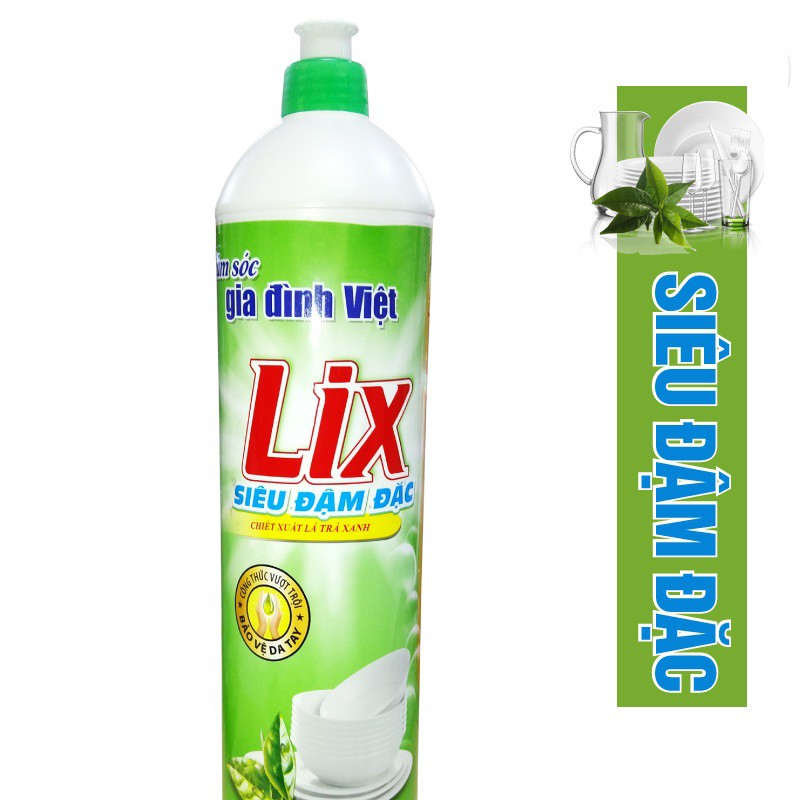 Nước Rửa Chén LIX 200ml Siêu Đậm Đặc Trà Xanh