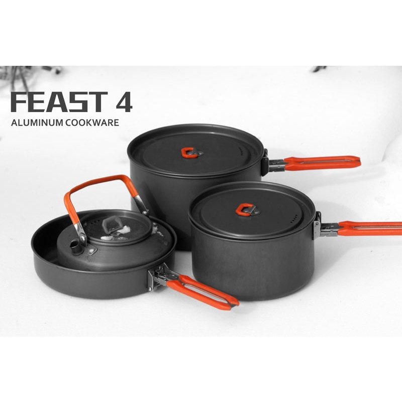 [TẶNG BÌNH GAS DÃ NGOẠI FMS-G2] BỘ NỒI CHẢO NẤU ĂN DÃ NGOẠI FIRE-MAPLE FEAST 4 CAO CẤP