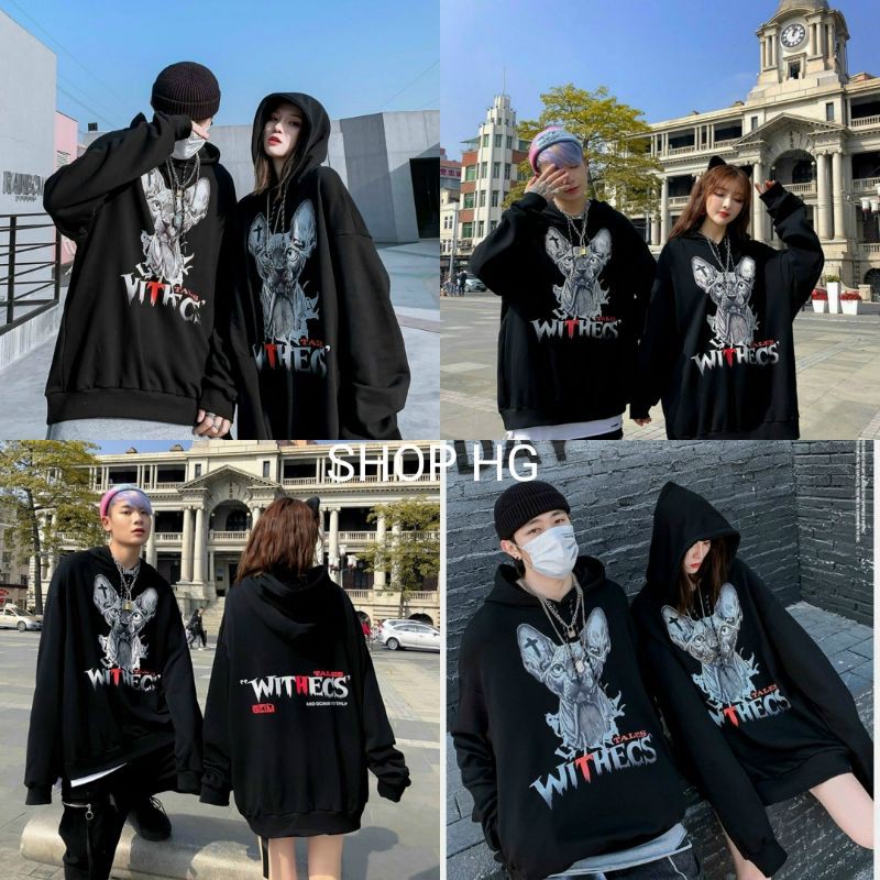 Áo hoodie unisex 💞mẫu mới💞 form rộng có nón