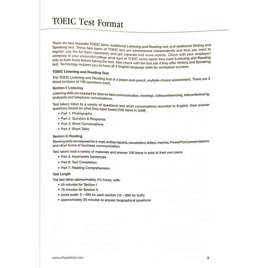 Sách TOEIC Training Listening Comprehension 860