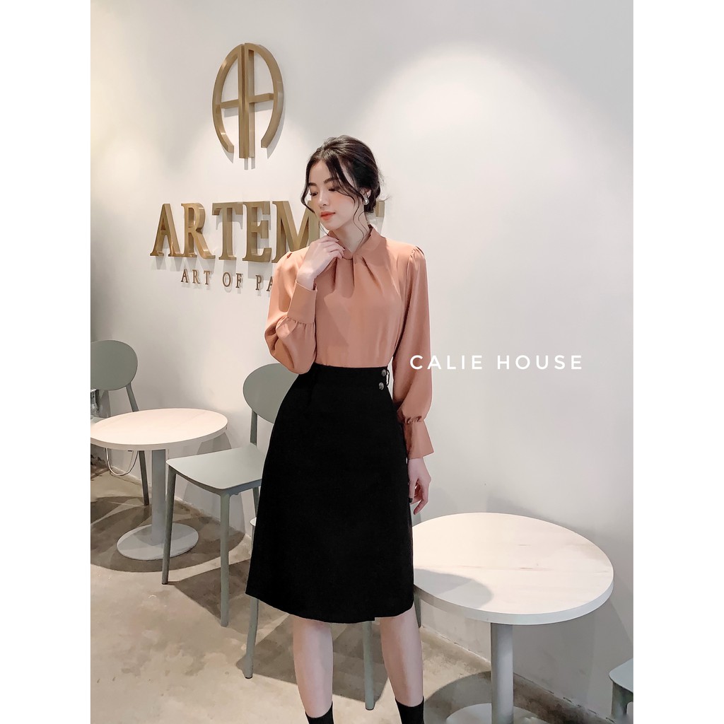 Chân váy 2 khuy cạp thời trang công sở Calie House CV24 | BigBuy360 - bigbuy360.vn