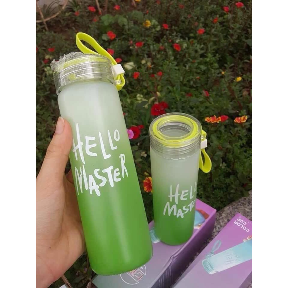 Bình nước thuỷ tinh Hello Master