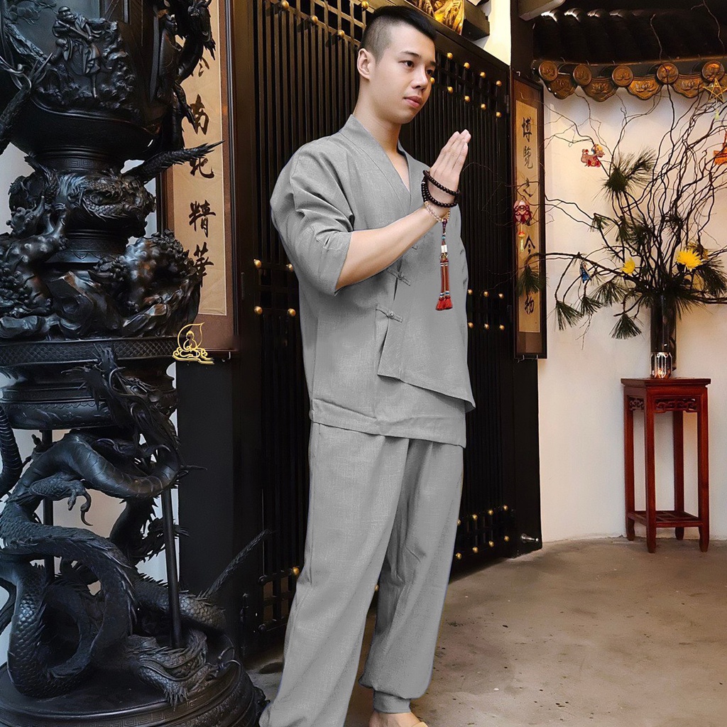 ĐỒ LAM ĐI CHÙA #Mã Freeship Xtra# Set Nam Cao Cấp SS1