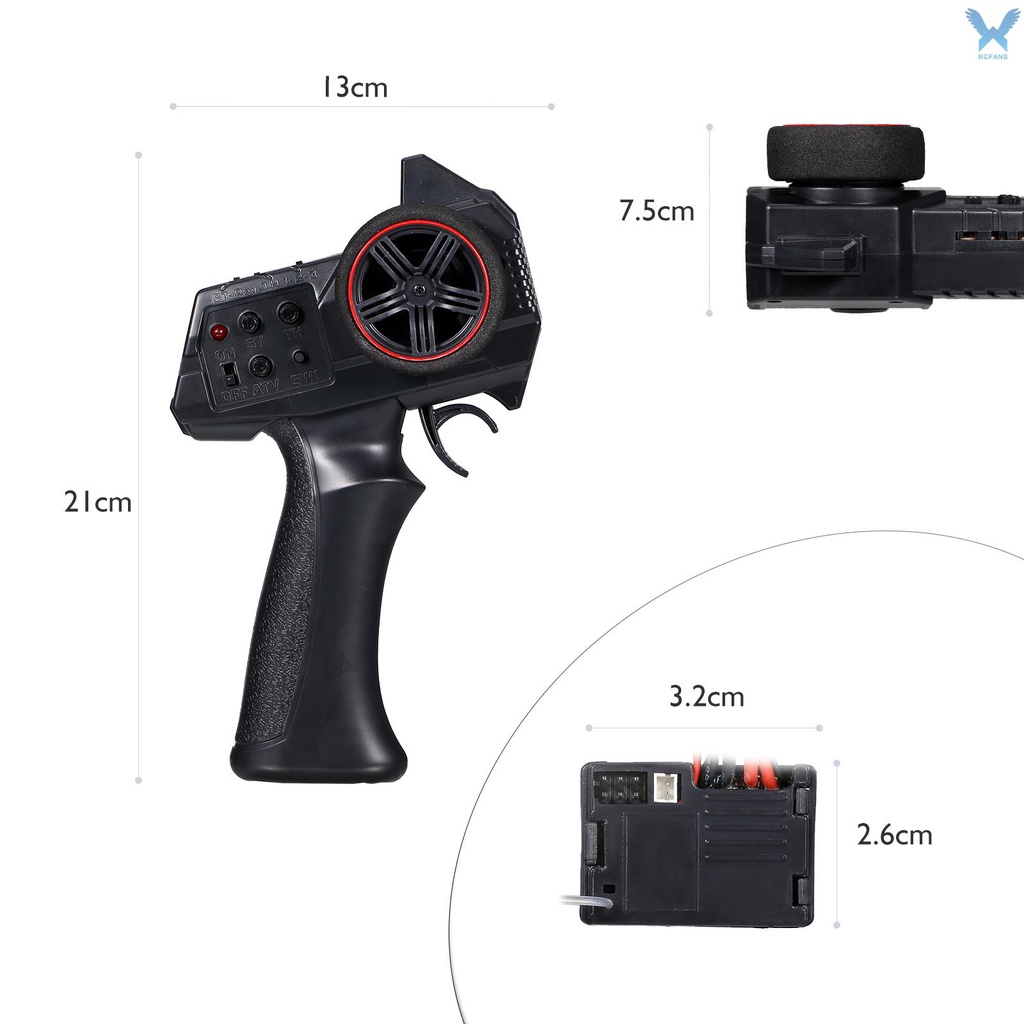 Bộ điều khiển từ xa Rs AUSTAR AX-7S 2.4G ESC 2 trong 1 cho xe hơi RC thuyền RC 1/ 14 1/ 16 1/ 18 1/ 24 1/ 28 1/ 32