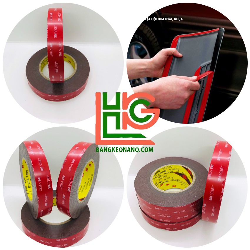 Băng dính hai mặt chính hãng 3M dán phụ kiện ô tô