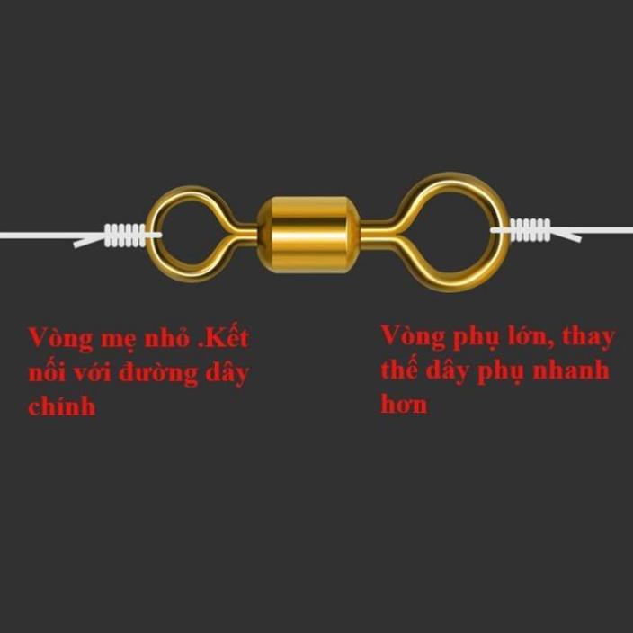 3 Vỉ Khóa Link Hình Số 8 Ma ní Buộc Trục Câu Đài Câu Đơn Chống Xoắn Cao Cấp PK38 đồ câu FISHING_HD