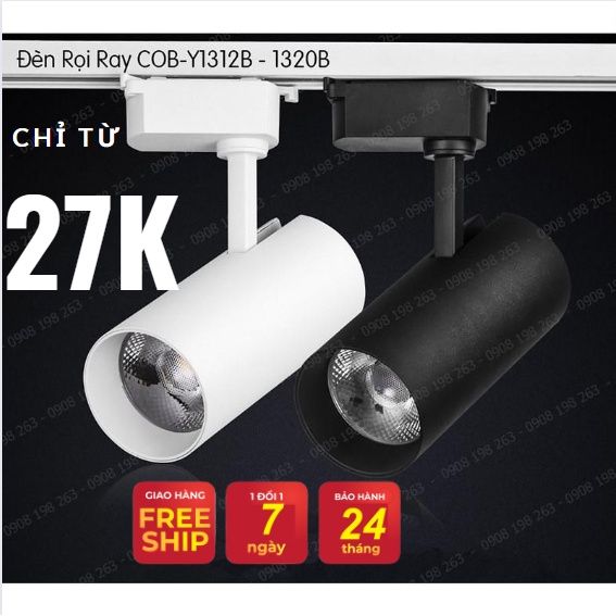Đèn Rọi Ray COB Ống Bơ 20W, 30W Mã Y13