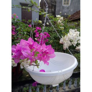 10 Chậu trồng hoa treo ban công rộng 28cm