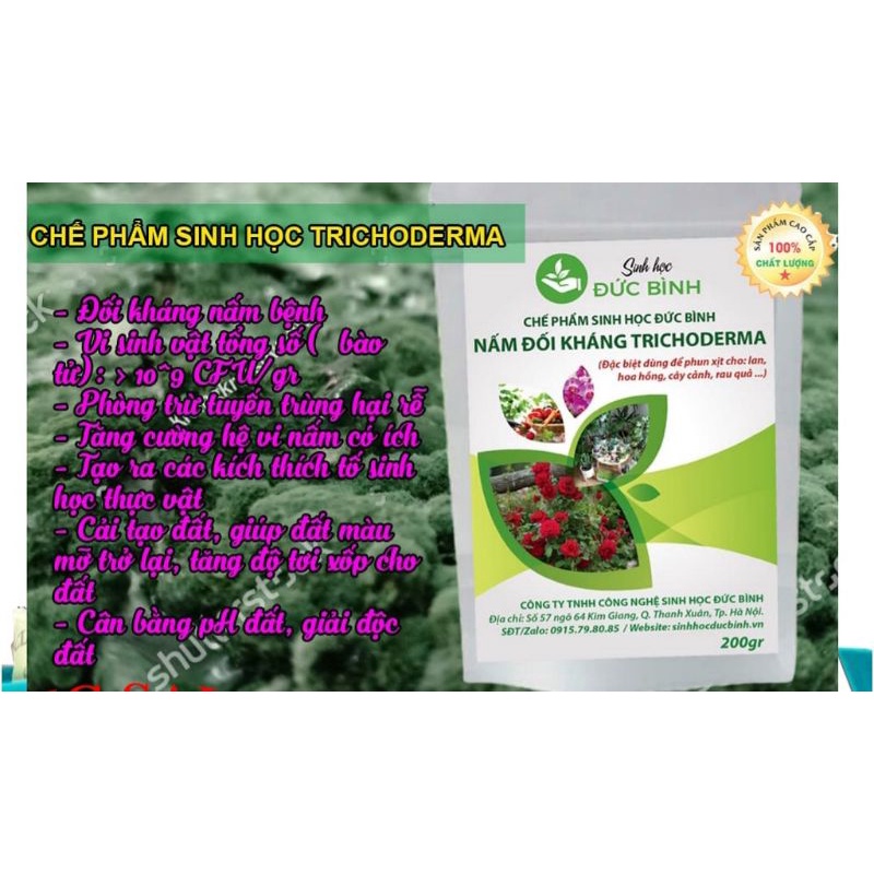 Chế phẩm sinh học Trichoderma Đức Bình gói 200gr