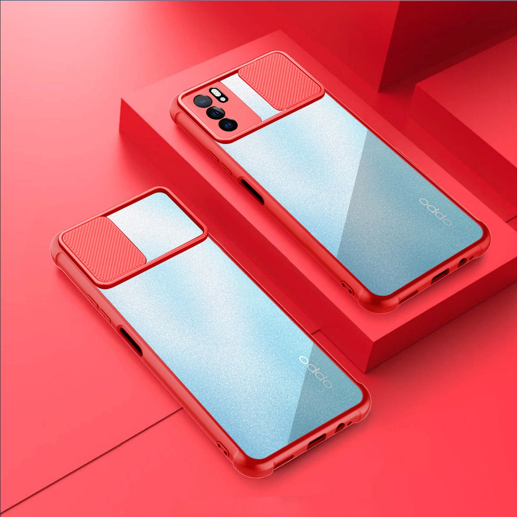 Ốp điện thoại mềm nắp trượt bảo vệ camera chống rơi thời trang cho Oppo Reno6 5g Reno6 Pro 5g Reno6 Z 5g