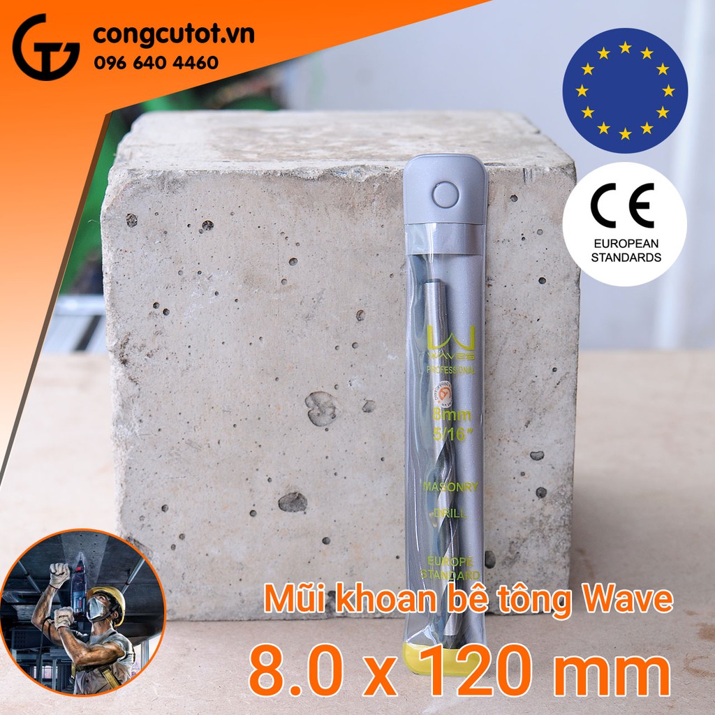 Mũi khoan Beton Kẹp Waves W500