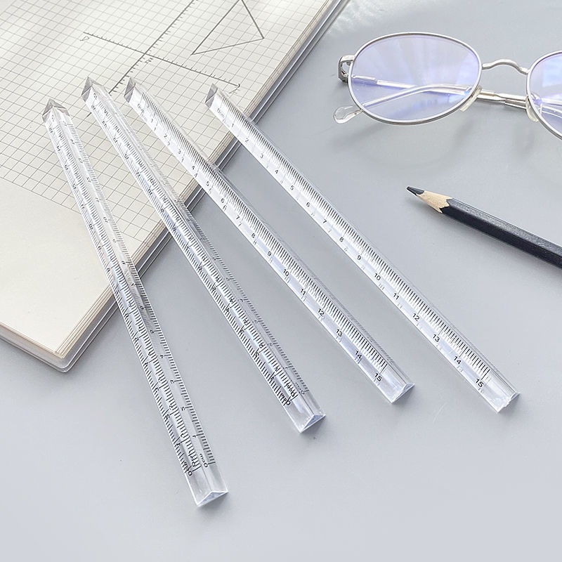 Thước Kẻ Hình Tam Giác Trong Suốt 15Cm