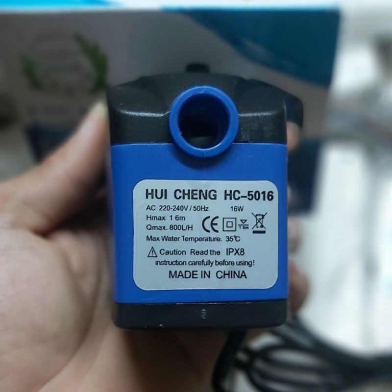 Bơm Nước Quạt Điều Hòa MÀU XANH TỰ NGẮT 16W - Bơm Bể Cá Hòn Non Bộ 16W BẢO HÀNH 1 ĐỔI 1