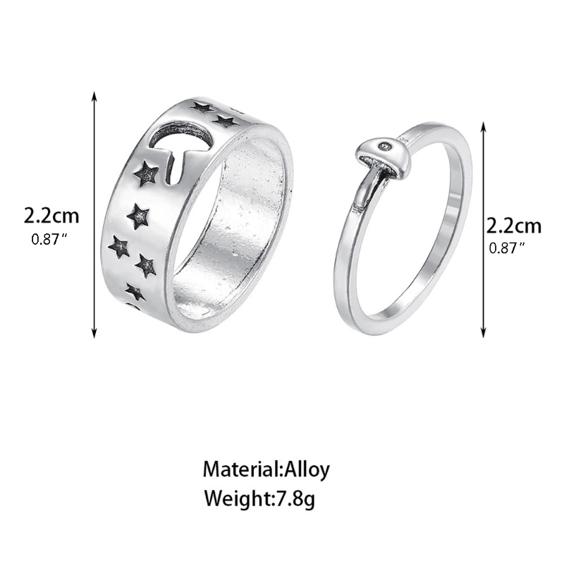 Set 2 Nhẫn Hình Nấm Xinh Xắn Dành Cho Nữ