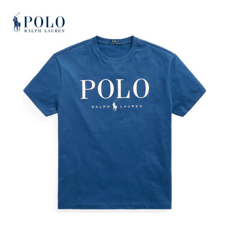 Áo thun cotton cổ tròn Ralph Lauren cổ điển cá tính cho unisex