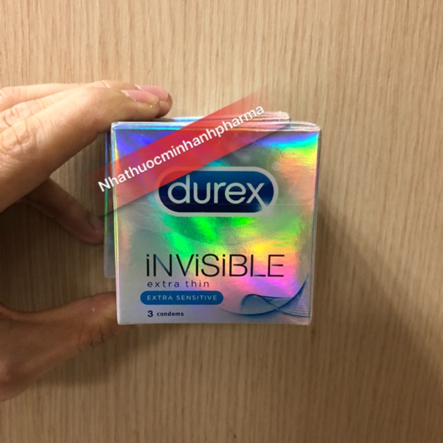 Bao cao su Durex Invisible Extra Thin (Hộp 3 cái )