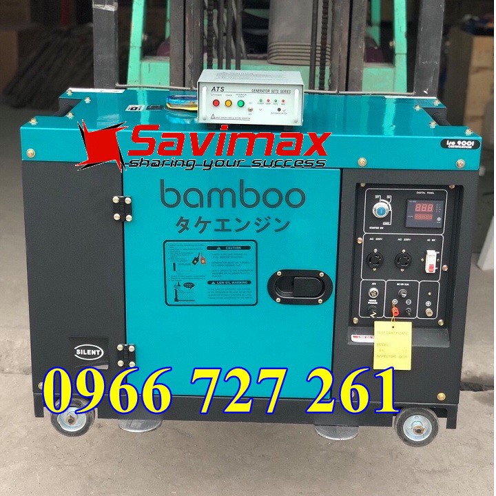 Máy phát điện 7kw chạy dầu Bamboo 8800ET