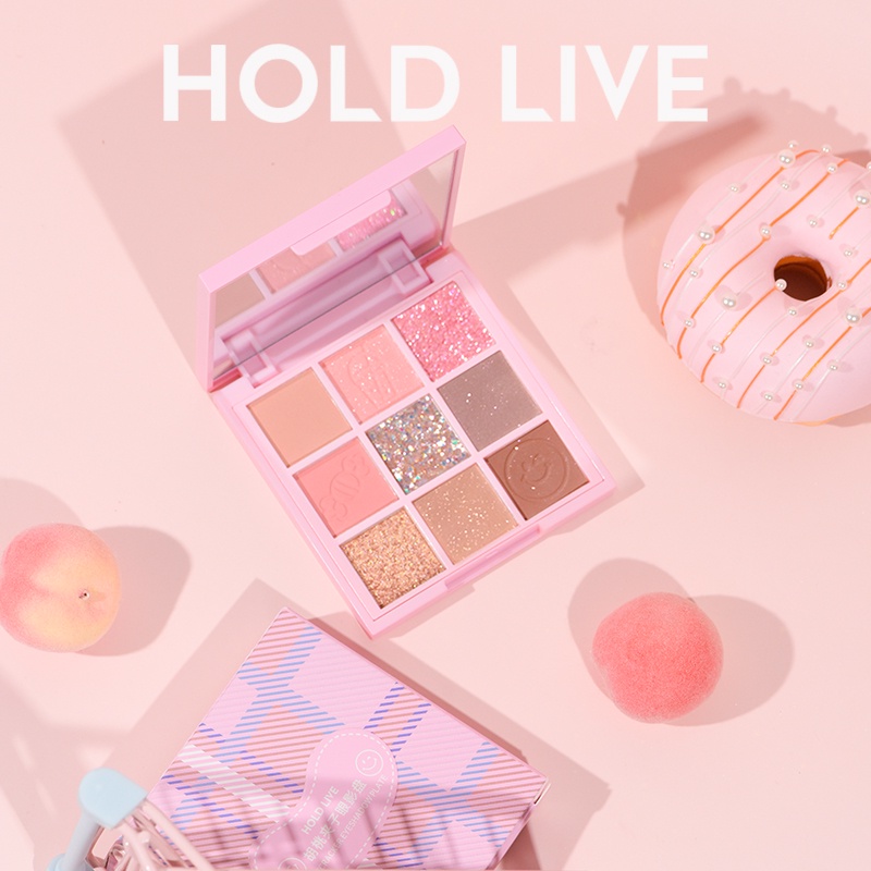 Bảng phấn mắt HOLD LIVE 9 màu tông kim tuyến lung linh