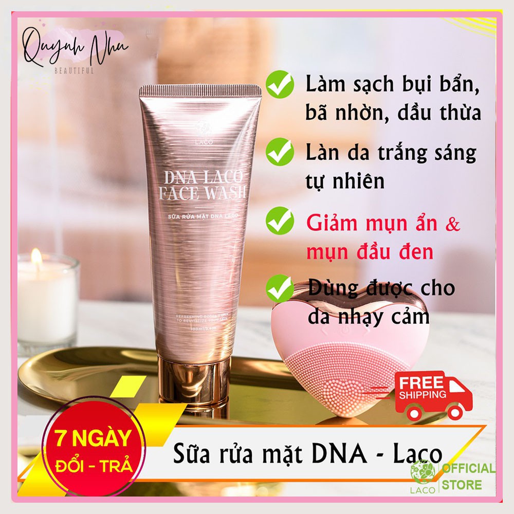 Sữa rửa mặt laco -DNA cá hồi ngăn ngừa mụn sạch sâu làm sáng da cân bằng độ pH cho giúp da luôn trắng sáng