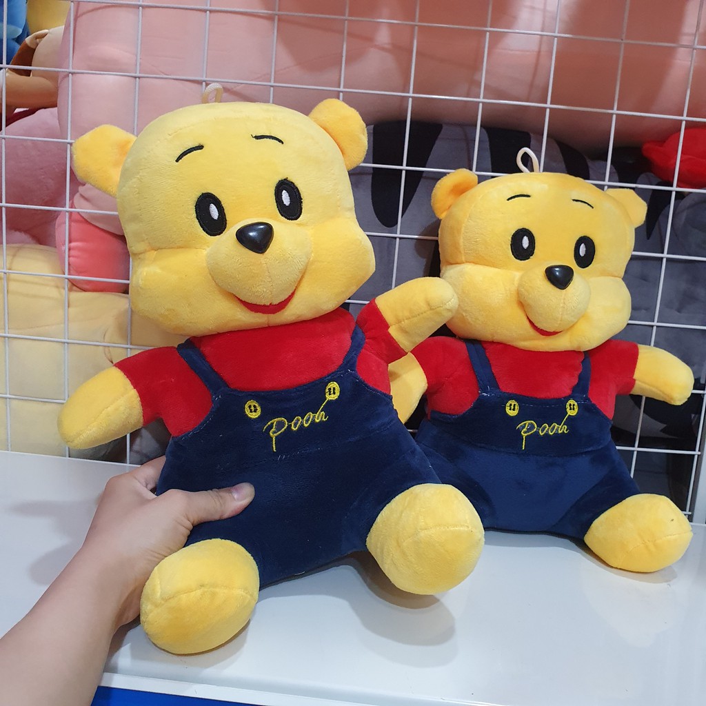 Gấu Pooh Áo Yếm 33cm Quà Tặng Dễ Thương Gấu Bông City