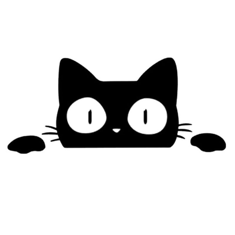 Giấy Dán Hình Chú Mèo Vui Nhộn Cho Xe Hơi / Laptop