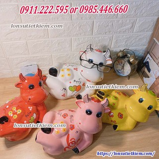 Heo tiết kiệm Trâu sứ Bát Tràng