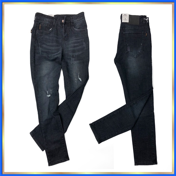 Quần Jean Nam chất đẹp rách gối phong cách Hàn Quốc quần bò nam cao cấp co giãn tốt QJ-307 | BigBuy360 - bigbuy360.vn