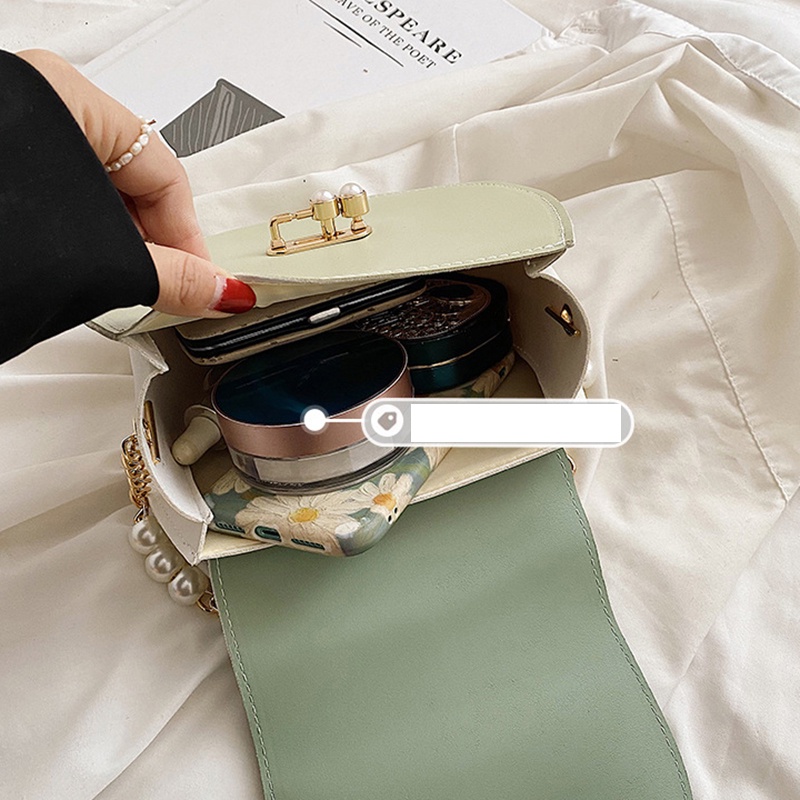 Túi Đeo Chéo Màu Sắc Tương Phản Phong Cách Hàn Quốc Cho Nữ