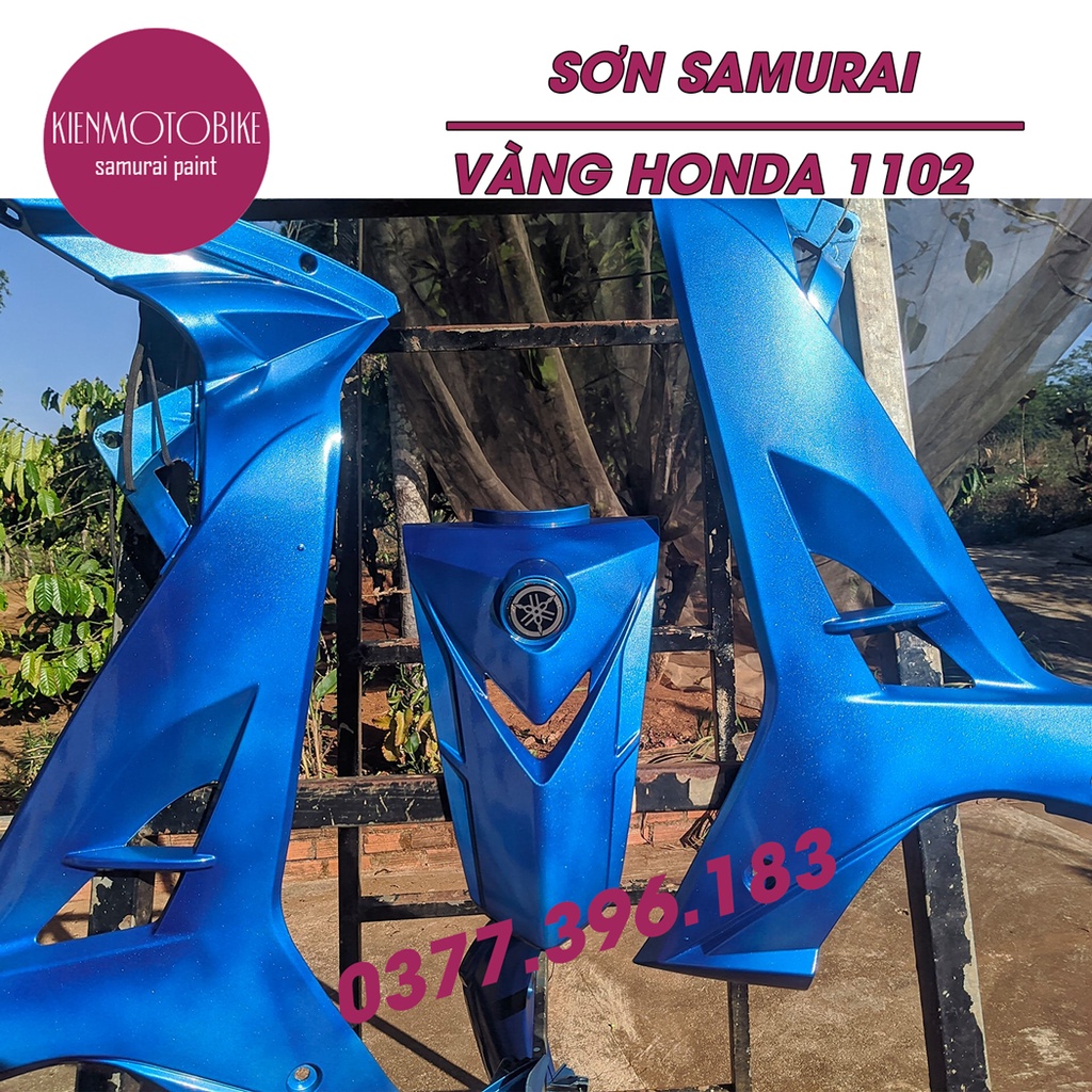 Sơn Samurai xanh kim loại Honda CTM 1103** - chai sơn xịt cao cấp dành cho sơn xe máy, ô tô
