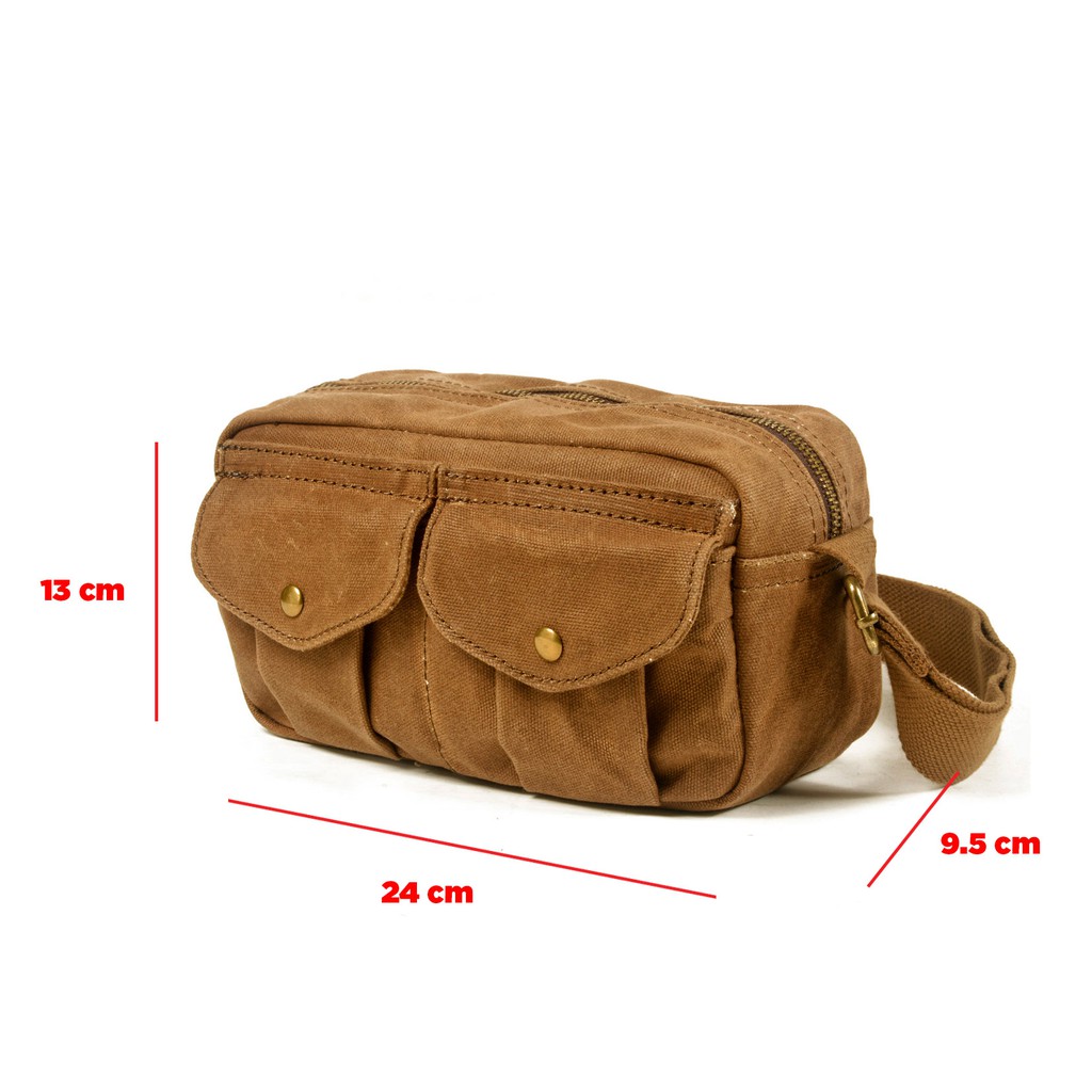 Túi messenger vải bố chống nước Anh Tho Leather AT5032