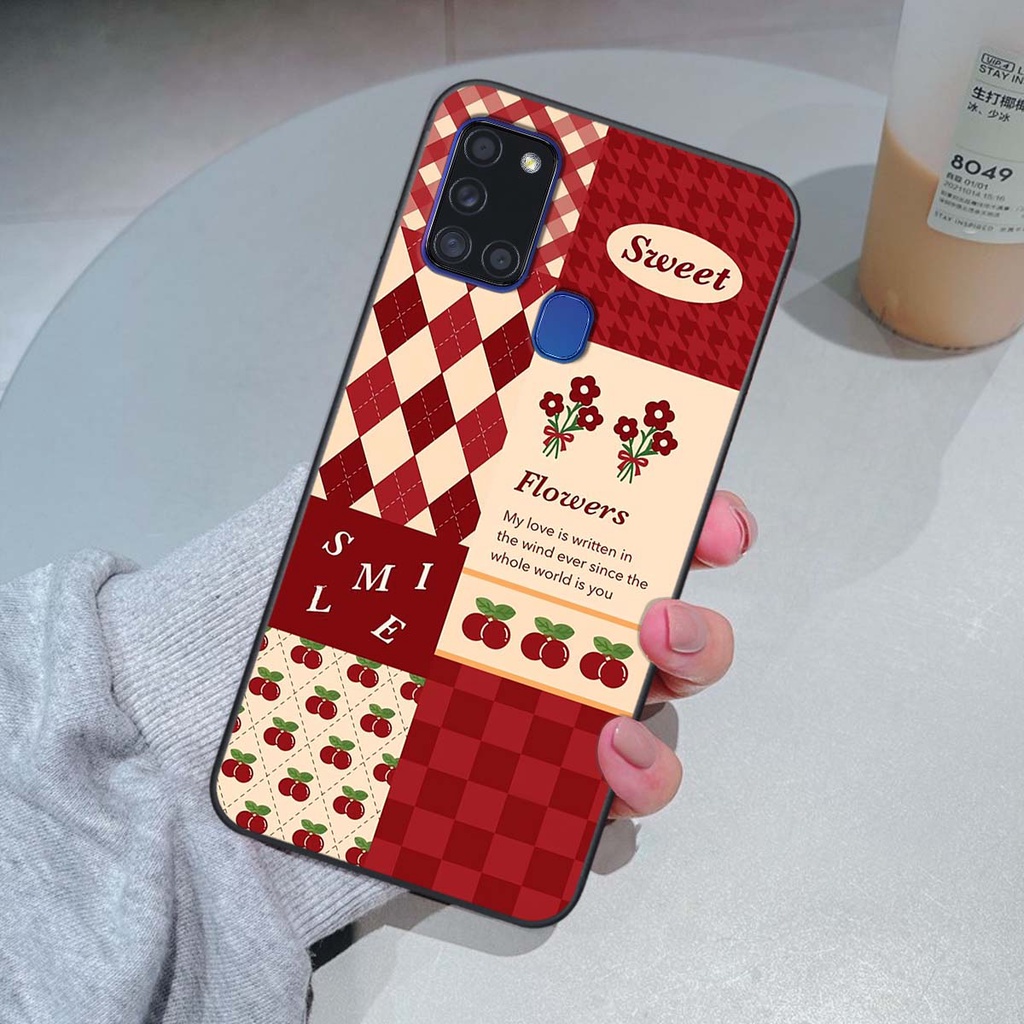 Ốp Samsung A21s họa tiết hoa, gấu thời trang, ốp dẻo bền đẹp